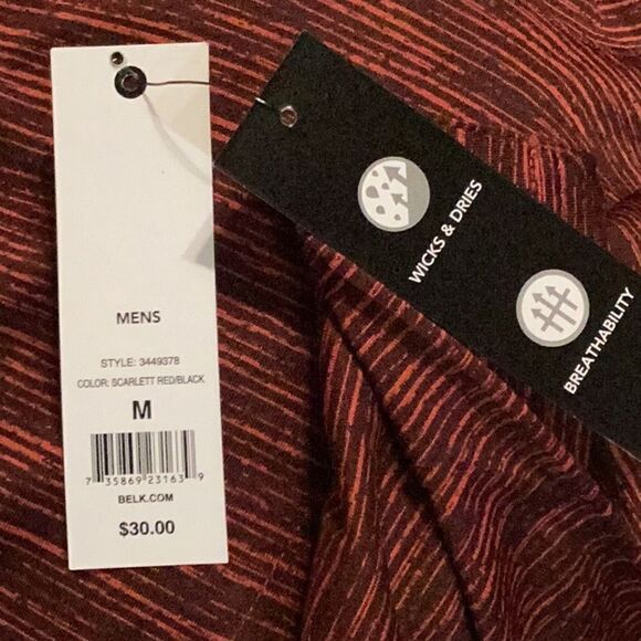 NWT Zelos Short Sleeve Athletic Top Red Black M - Picture 11 of 11